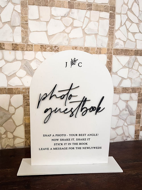 Initial Arch Guestbook Sign