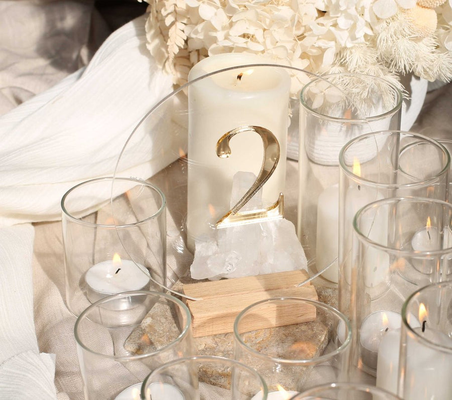Belle Round Acrylic Table Numbers (FOR HIRE ONLY)
