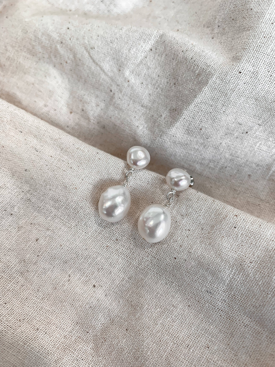 SIERRA – Freshwater Pearl Earrings 925 Sterling Silver