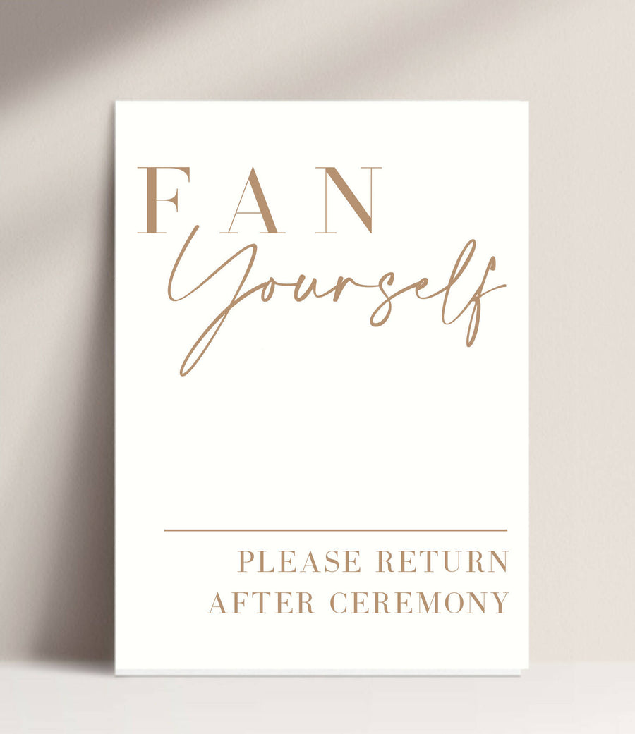 Fan Yourself Sign - A4 Hire