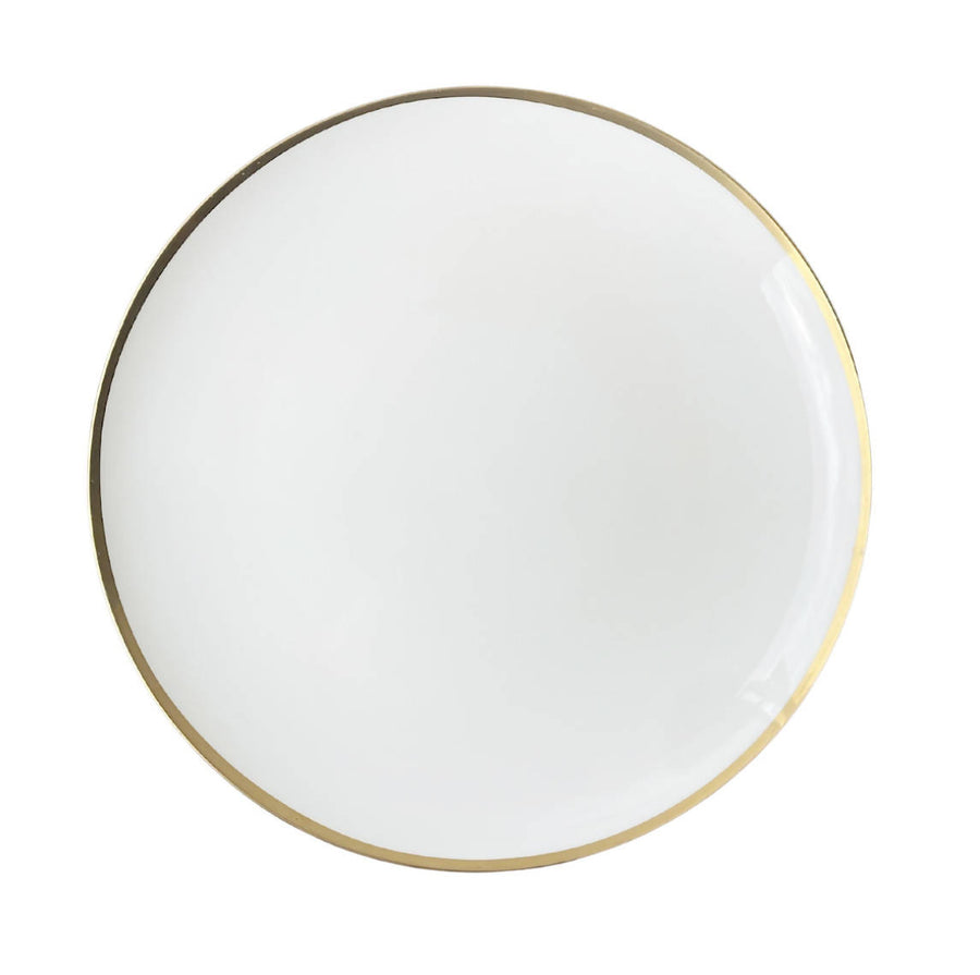 CONTEMPORARY WHITE AND GOLD CHARGER PLATE - Hire