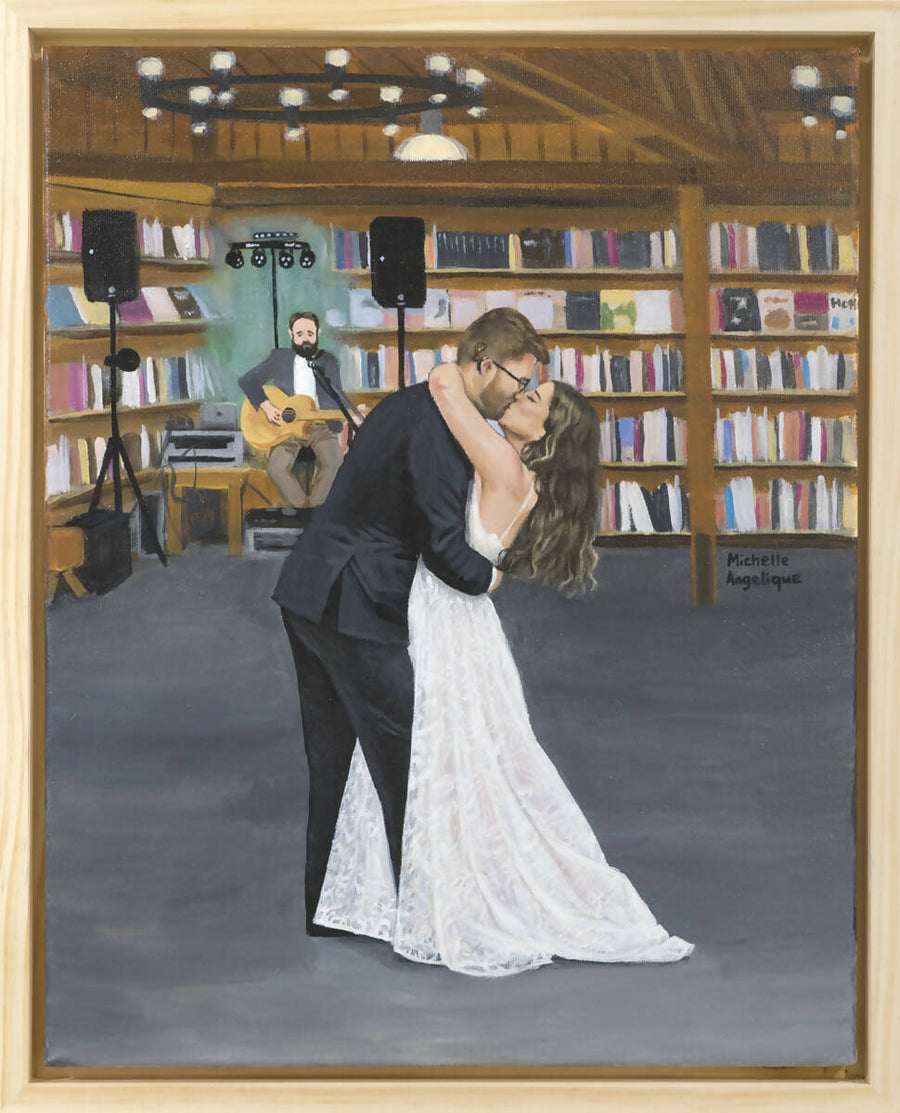 COUPLE ONLY Live Wedding Painting - Bronze Package - 16x20in - 40x50cm