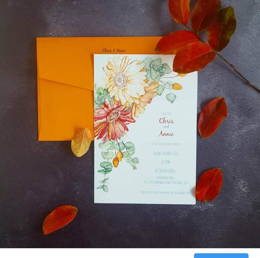 Vibrant Garden Wedding Invitation