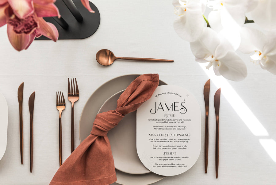 Terracotta & Rose Gold Styled Tablescape Package