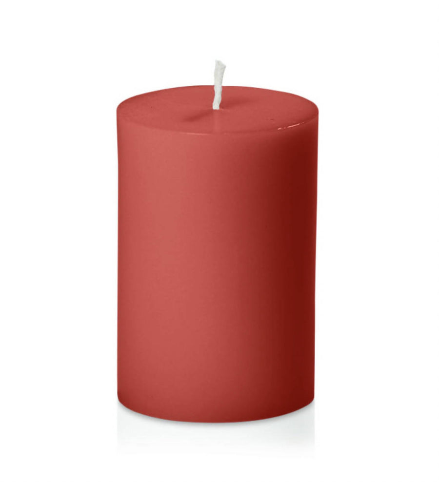 Red 5cm x 7.5cm Slim Pillar Candle
