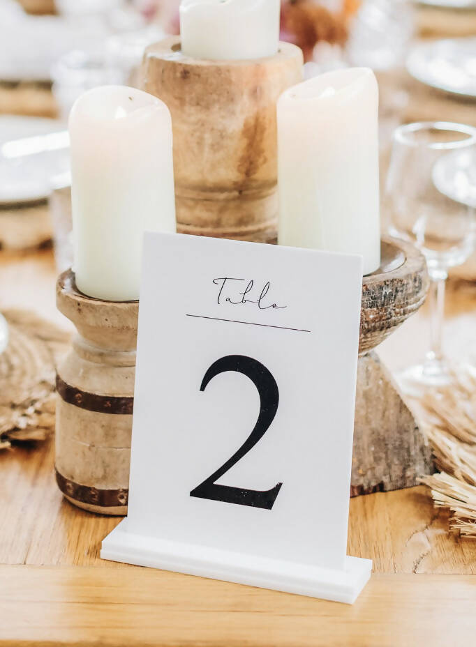 Square Table Numbers A5 Hire