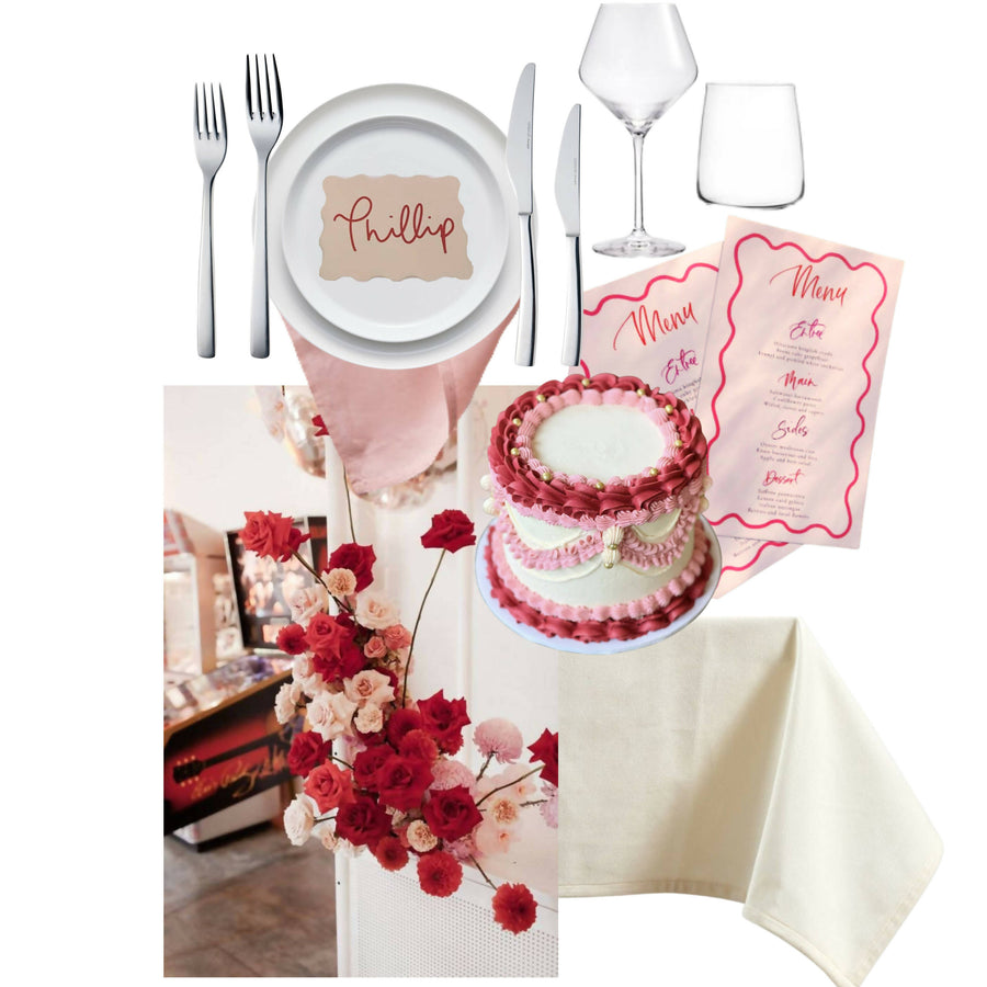 Modern Romantic Tablescape