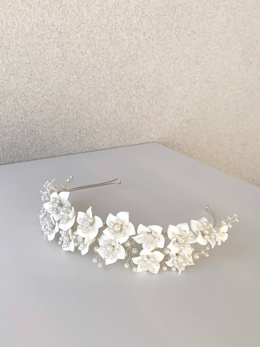CELINE – Clay Flower Headband