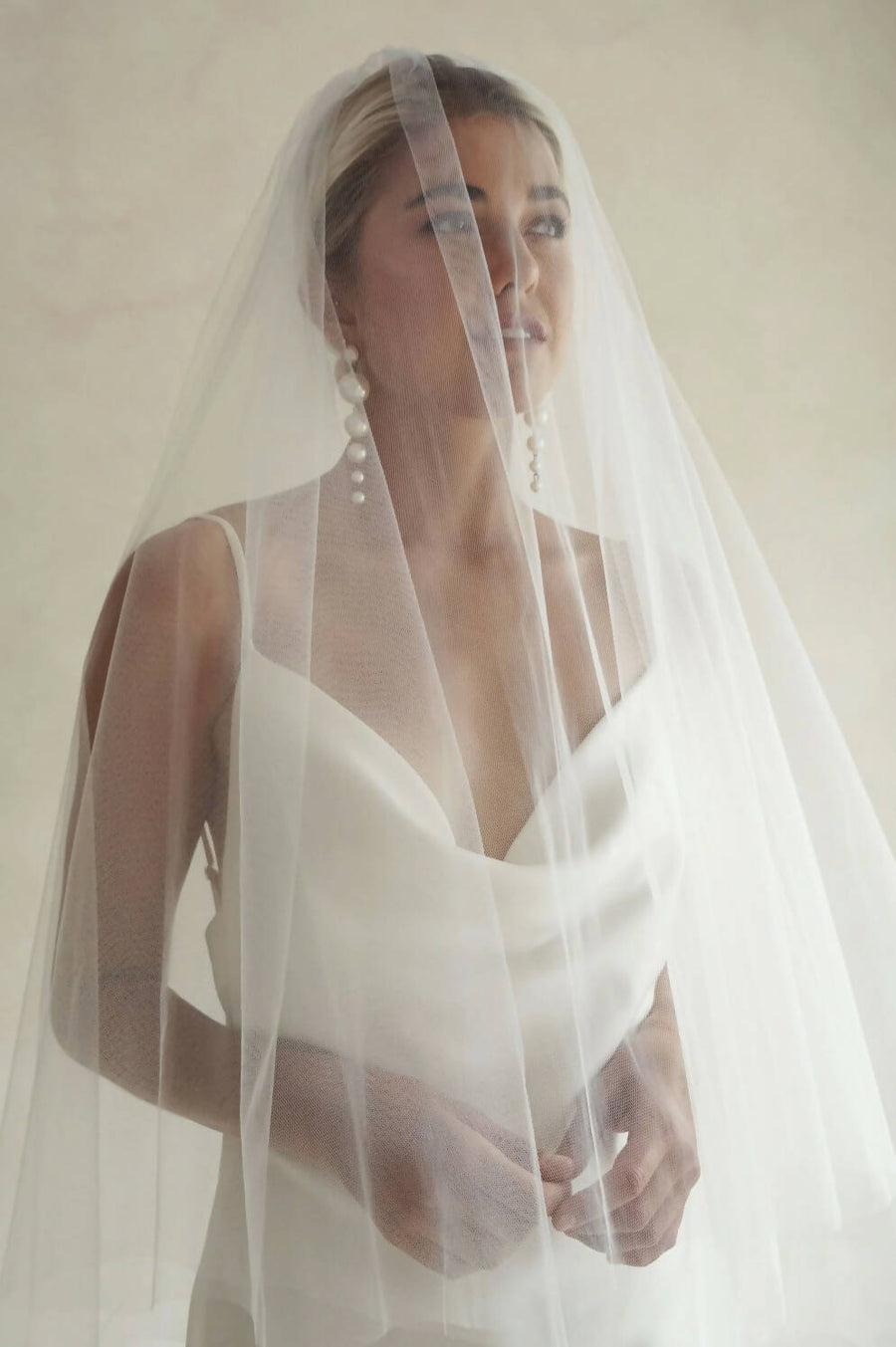 THAT'S AMORE II | Two Tier Embroidered Veil in Cathedral Length