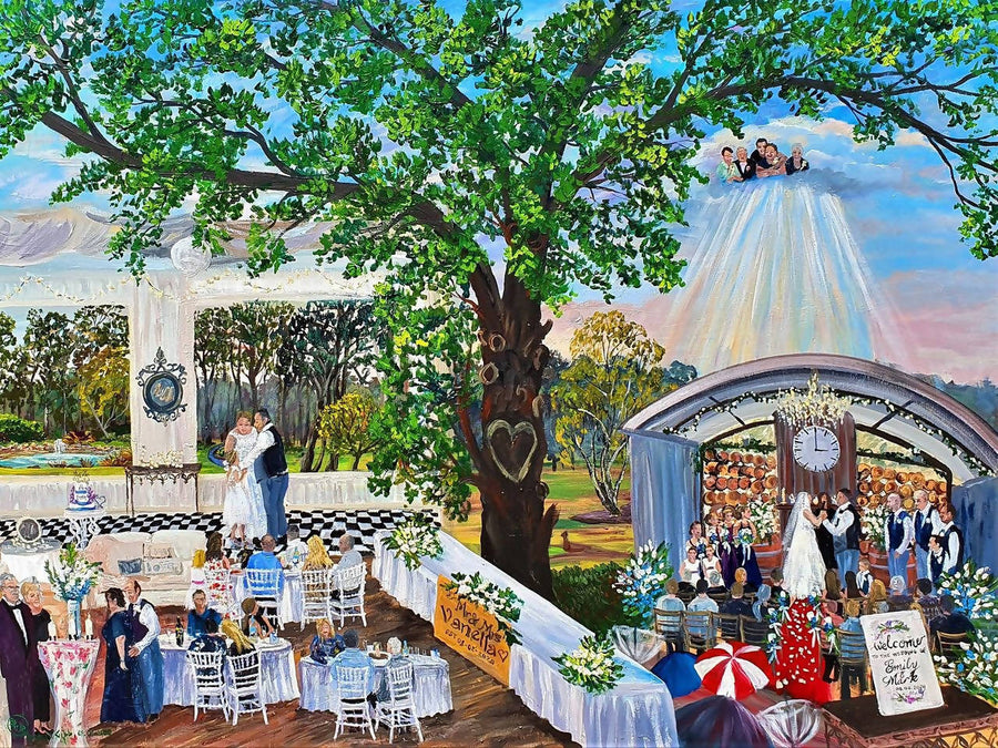 Live Wedding Painting - 'Captured on Canvas with Donna Gibb' Premium Collaborative Artwork Package