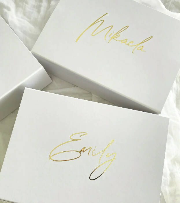 Personalised Bridesmaids Gift Box White