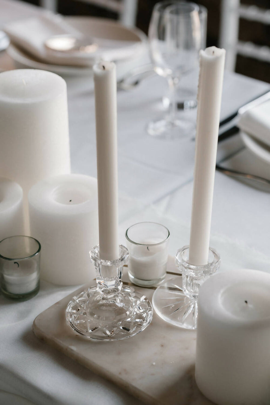 Crystal Candlesticks Holders Hire