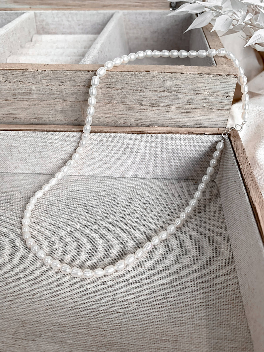 LUCIA – Freshwater Pearl Necklace 925 Sterling Silver