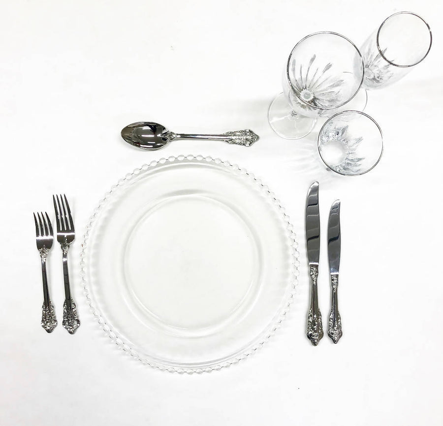 CLEAR BEADED PACKAGE - SILVER - Hire