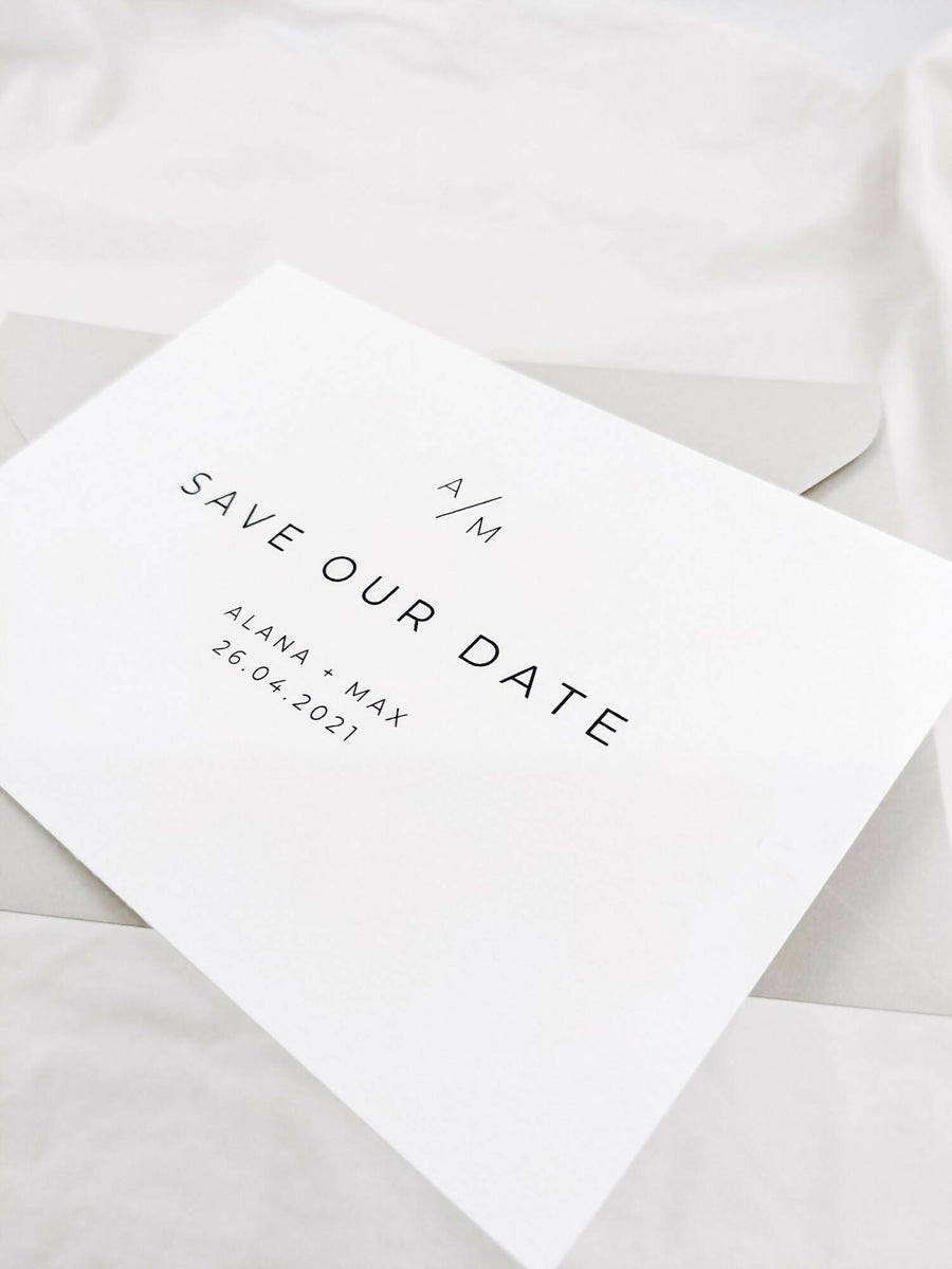 Save the Date card (ALANA, RUBY)