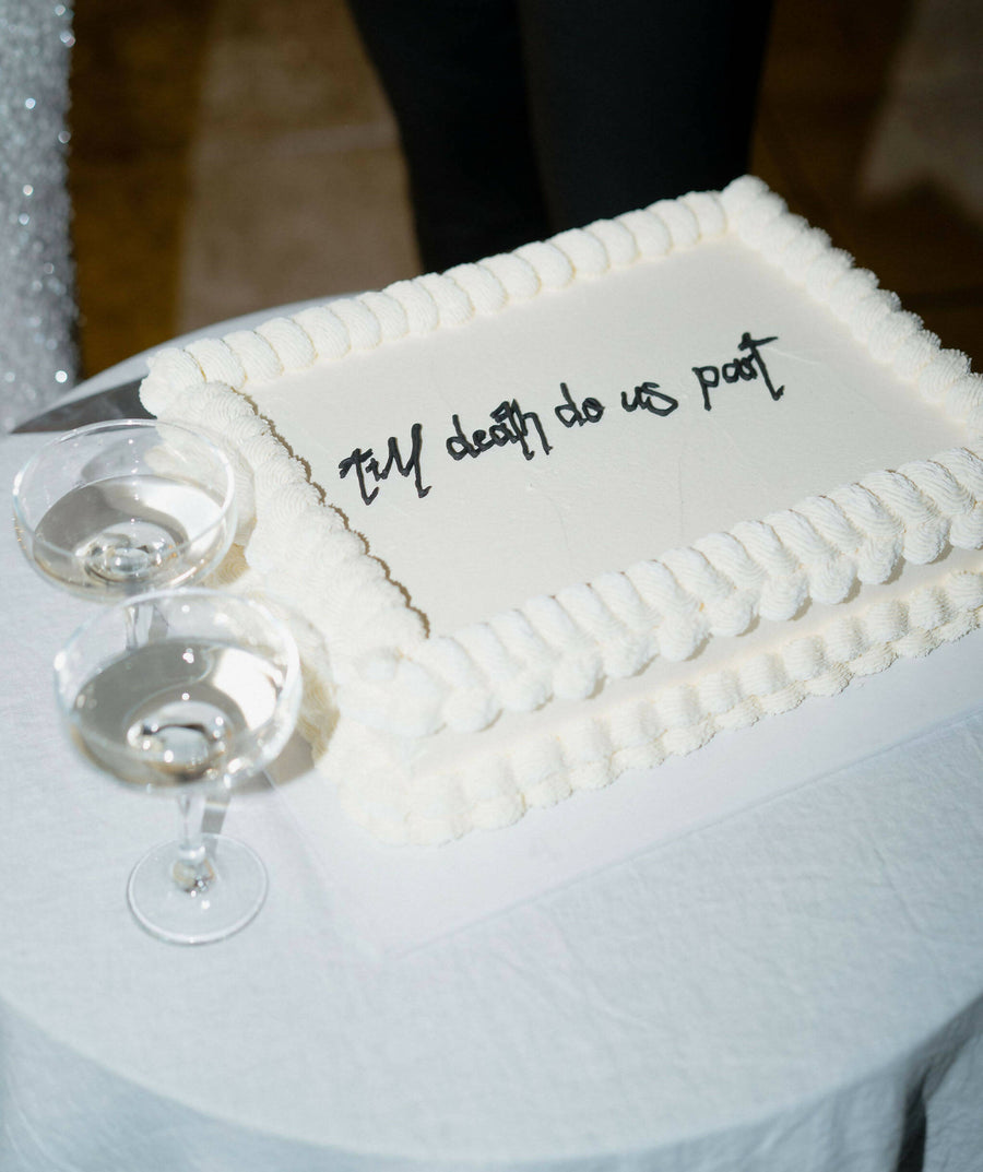 'Till Death Do Us Part' Slab Cake