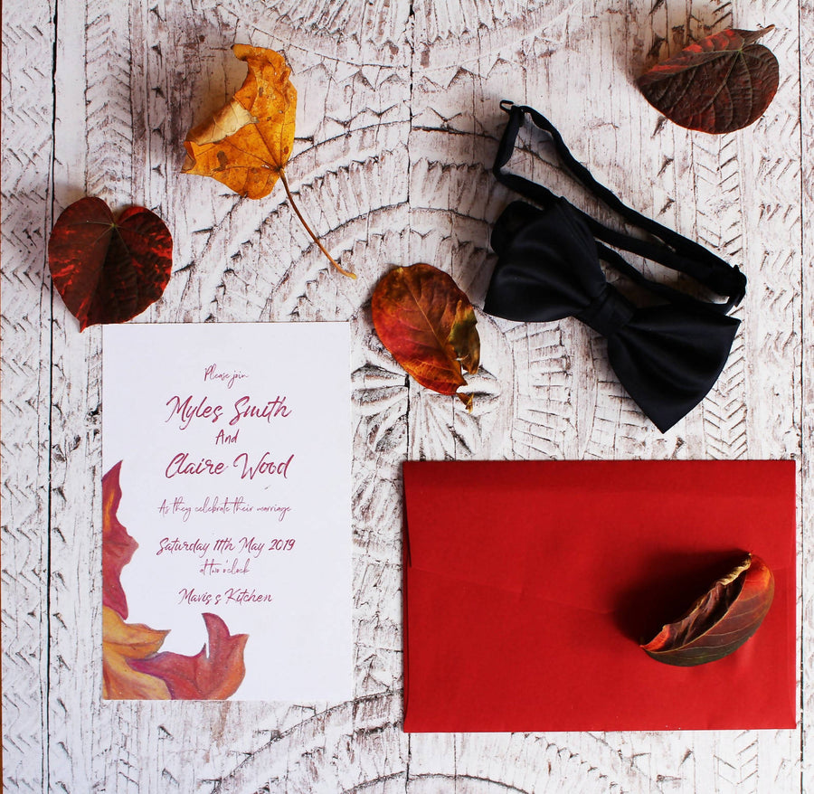 Autumn Leaves Wedding Invitation