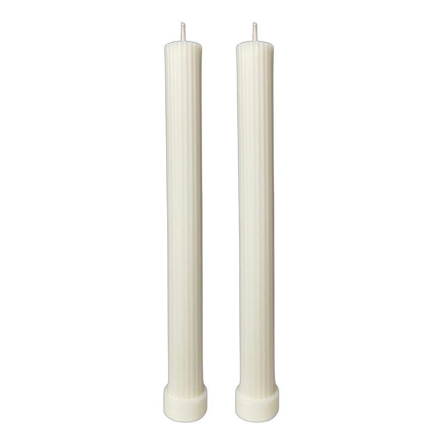 Grecian Column Candle Yellow (Set of 2)