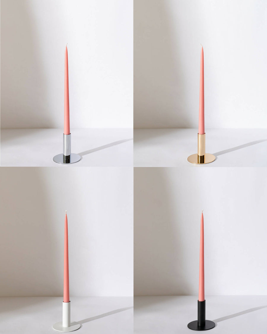CORAL PINK TAPER CANDLE