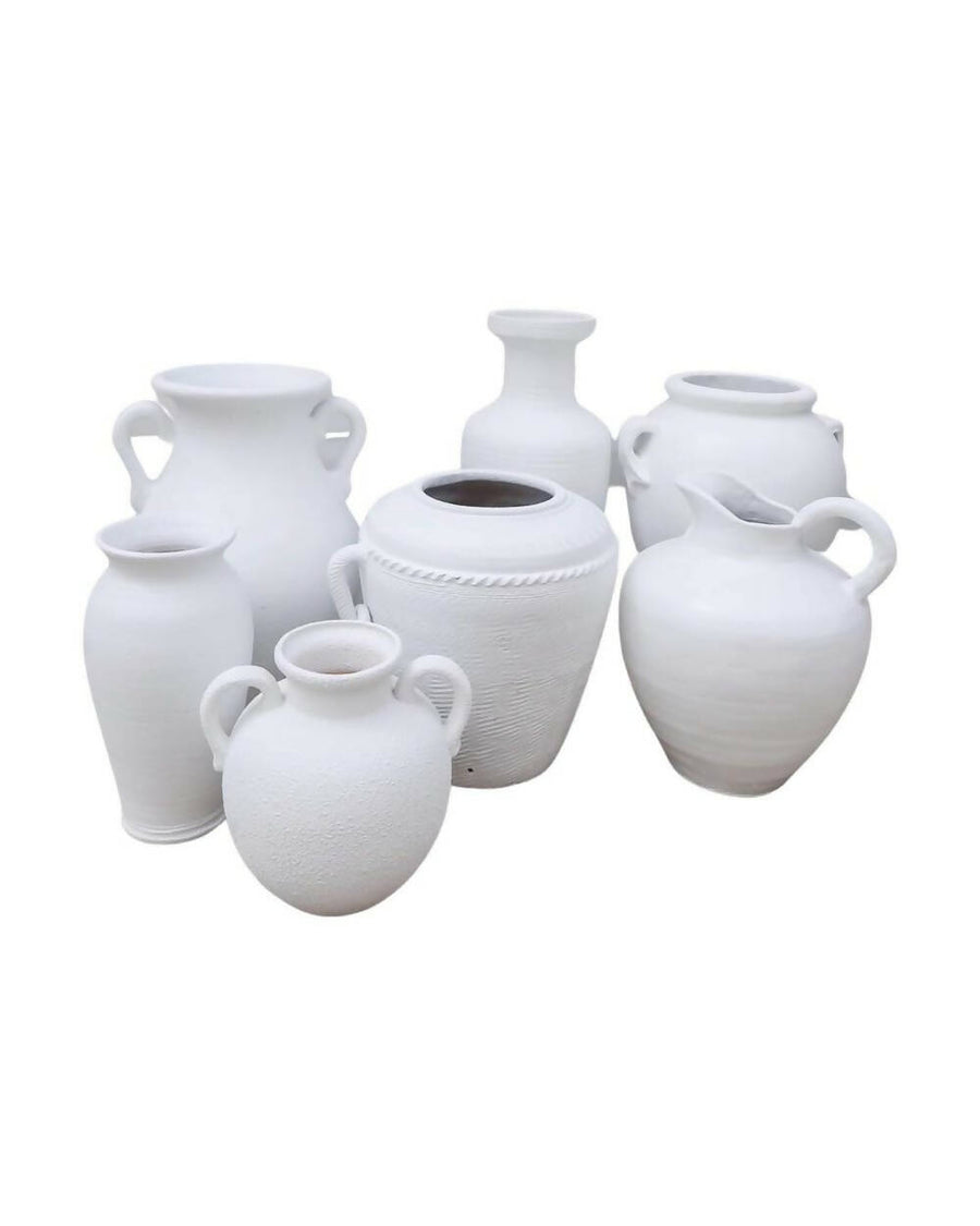 White Urns (Set of 7)