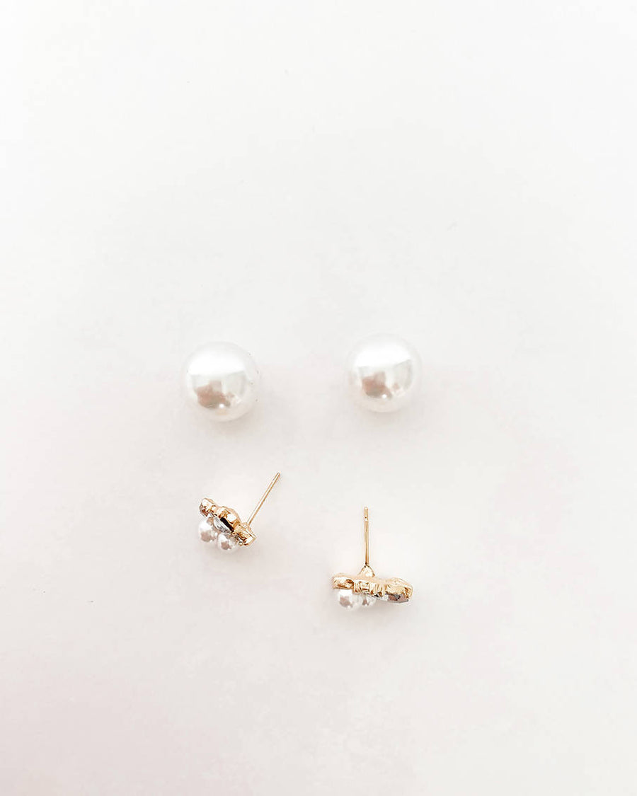 NIXIE – Pearl Front & Back Stud Earrings