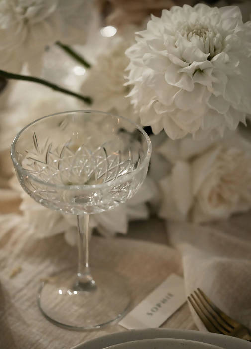 Champagne Coupe Cut Glass - Hire