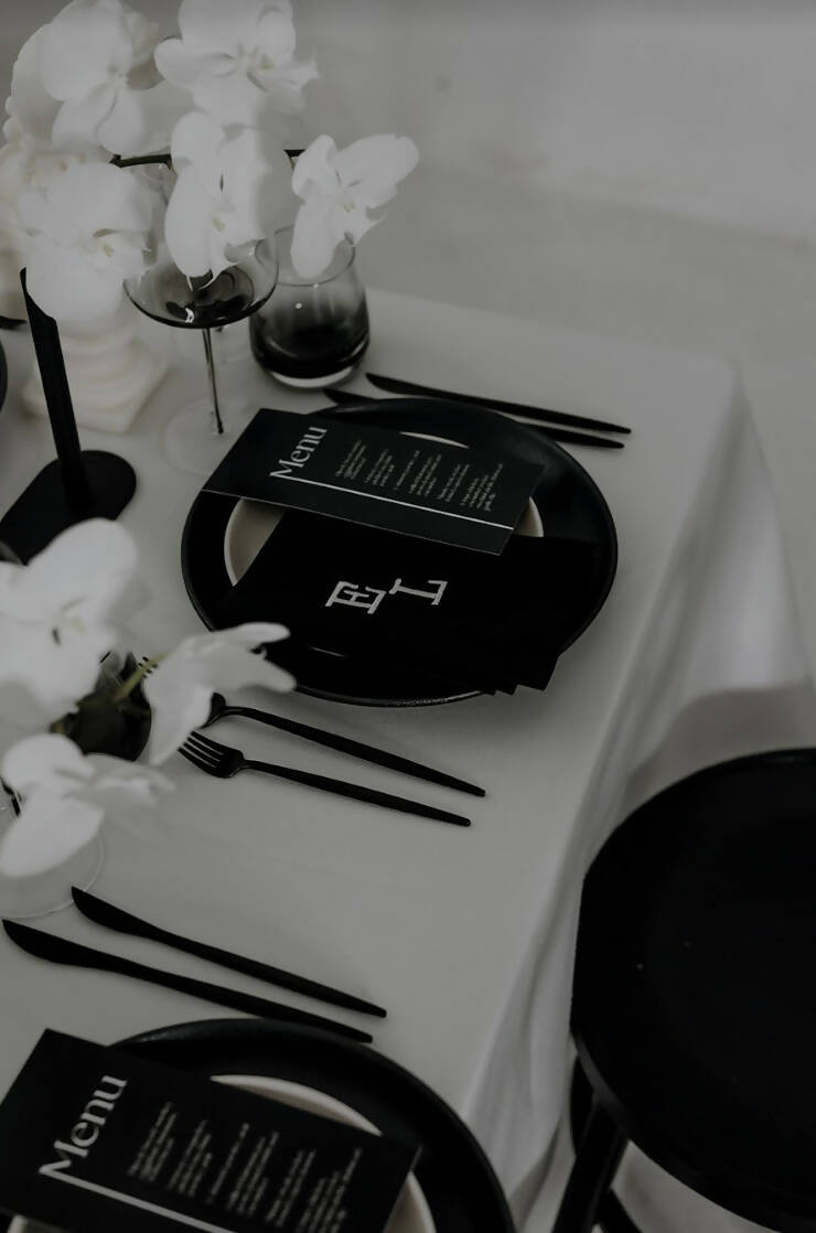 Black and White Tablescape Package
