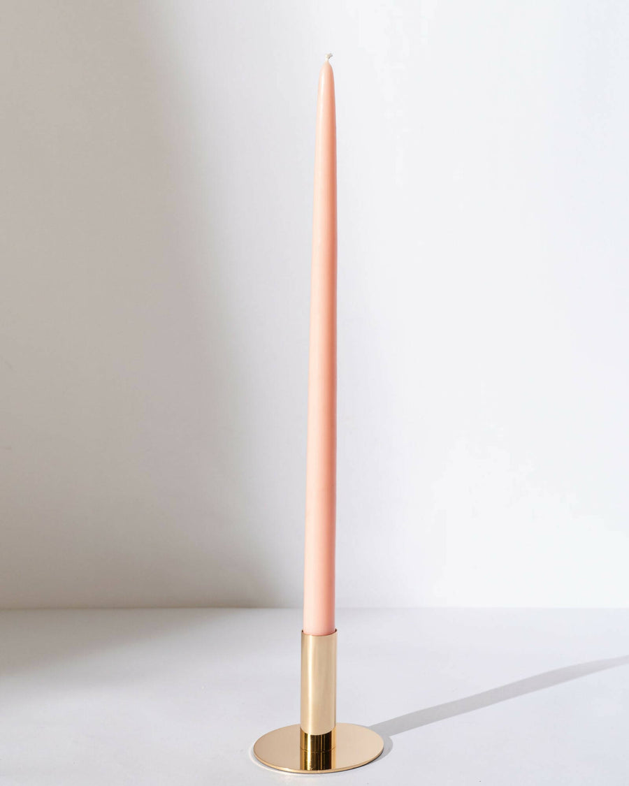 PEACH PINK TAPER CANDLE