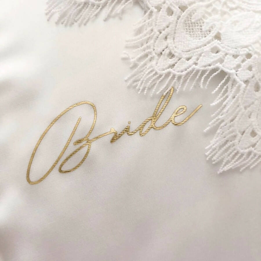 Lace Trim Bride & Bridesmaid Robes