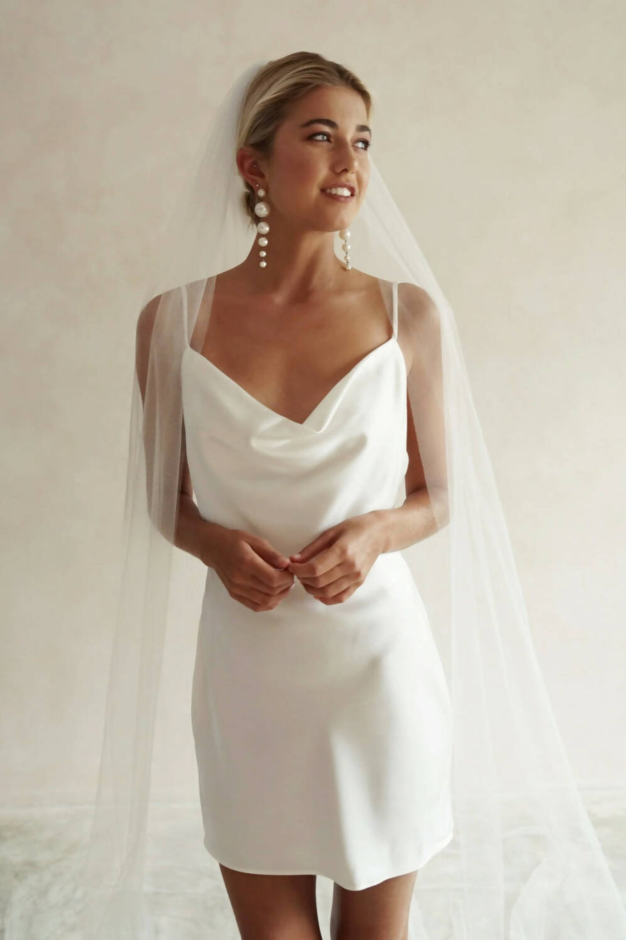 ALWAYS & FOREVER I | One Tier Embroidered Veil in Cathedral Length