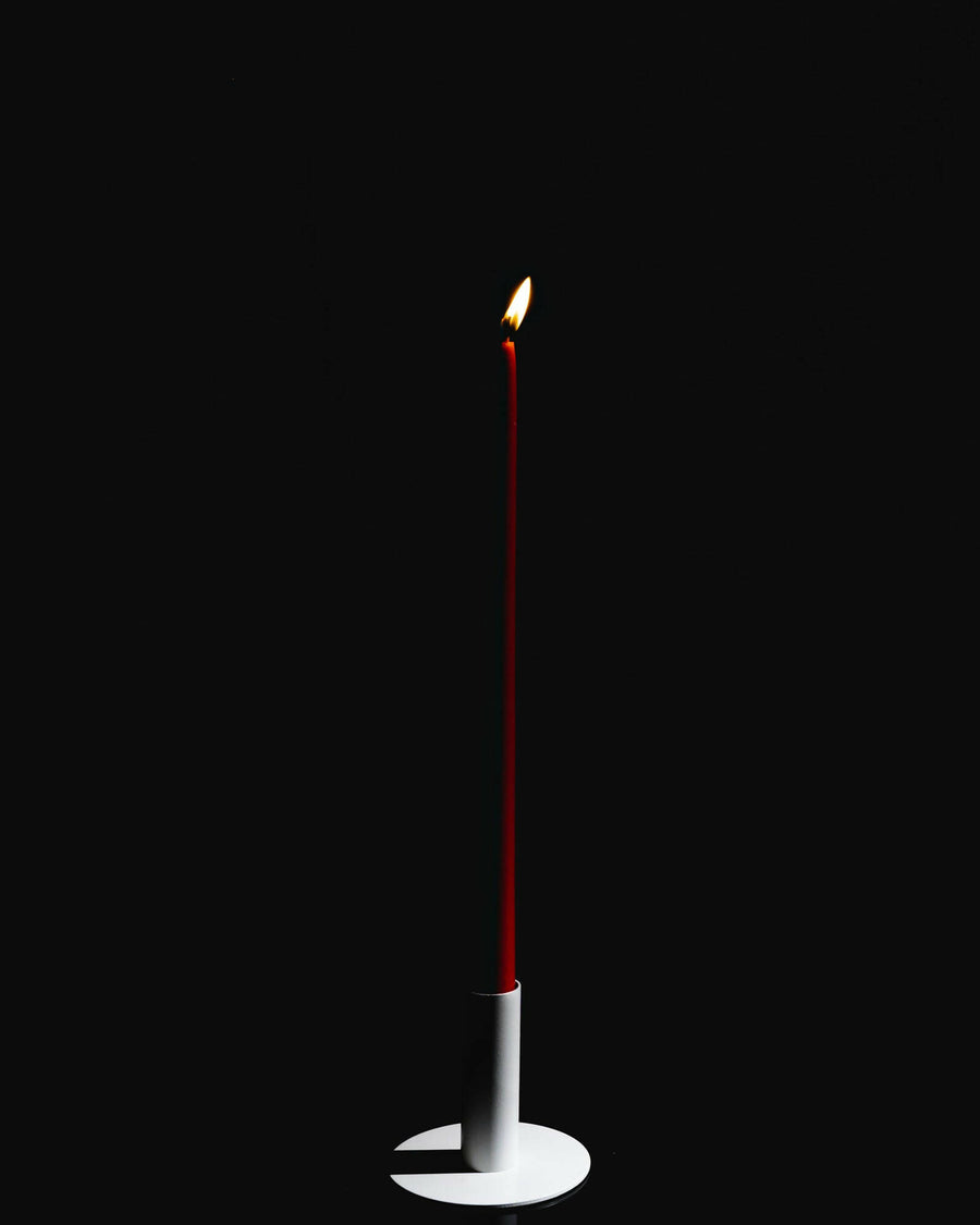 CARNIVAL RED TAPER CANDLE
