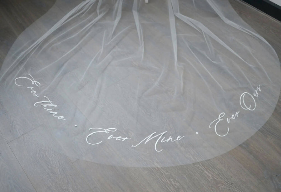 EVER THINE, EVER MINE, EVER OURS | Embroidered Veil