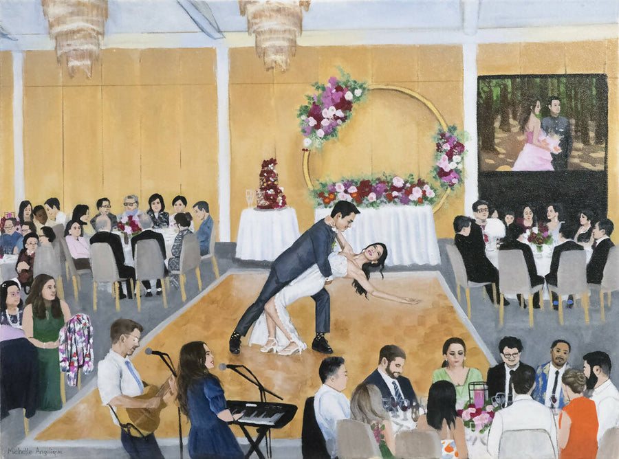 Live Wedding Painting - Silver Package - 20x28in - 50x70cm