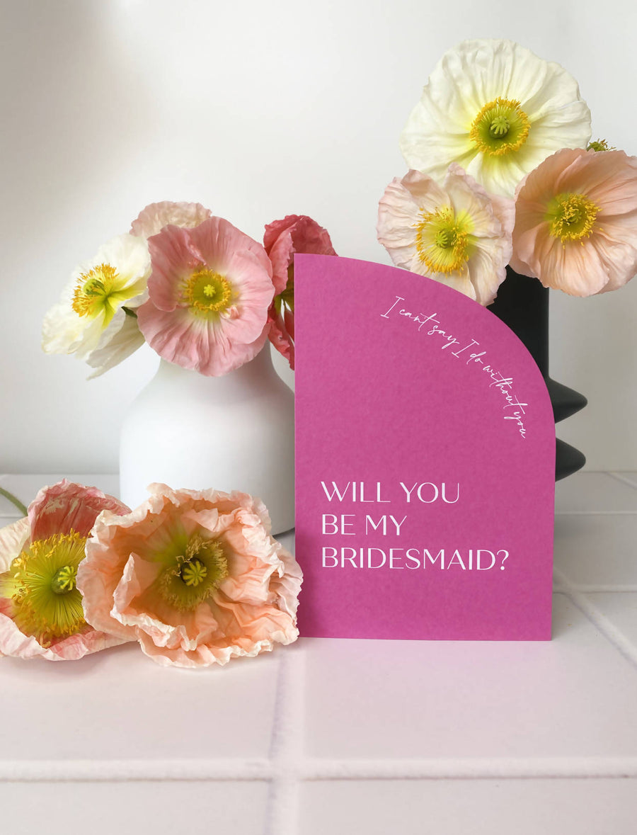 Bridal Party Cards Pink