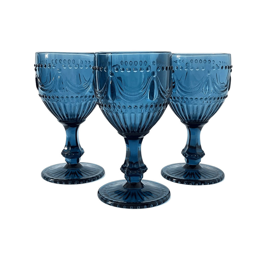 DARK BLUE GLASSWARE - VERSAILLES - Hire