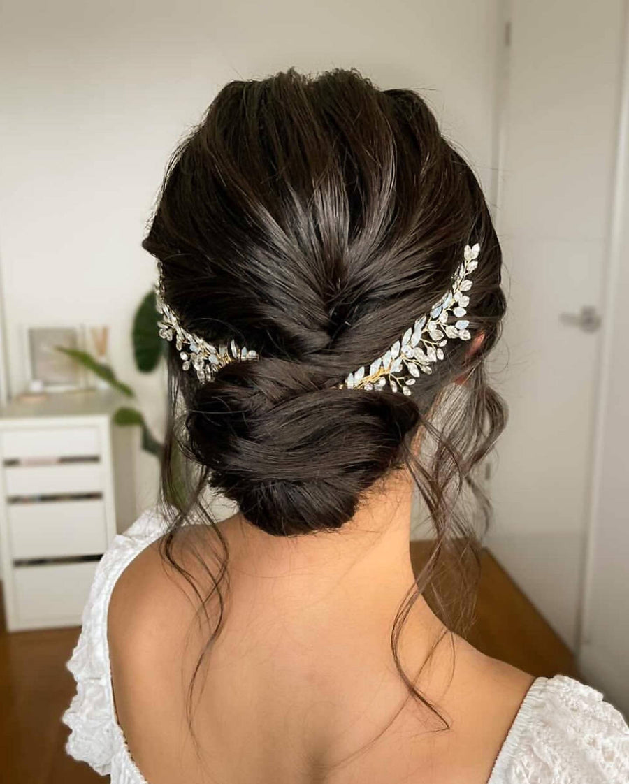 ALEXA in Gold – Wedding Hair Clip