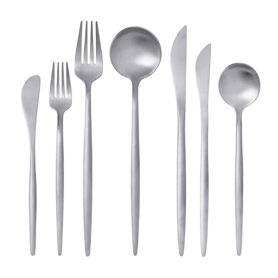 Brushed Silver Cutlery