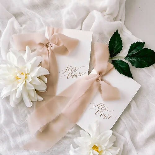 Wedding Vow Books with Calligraphy