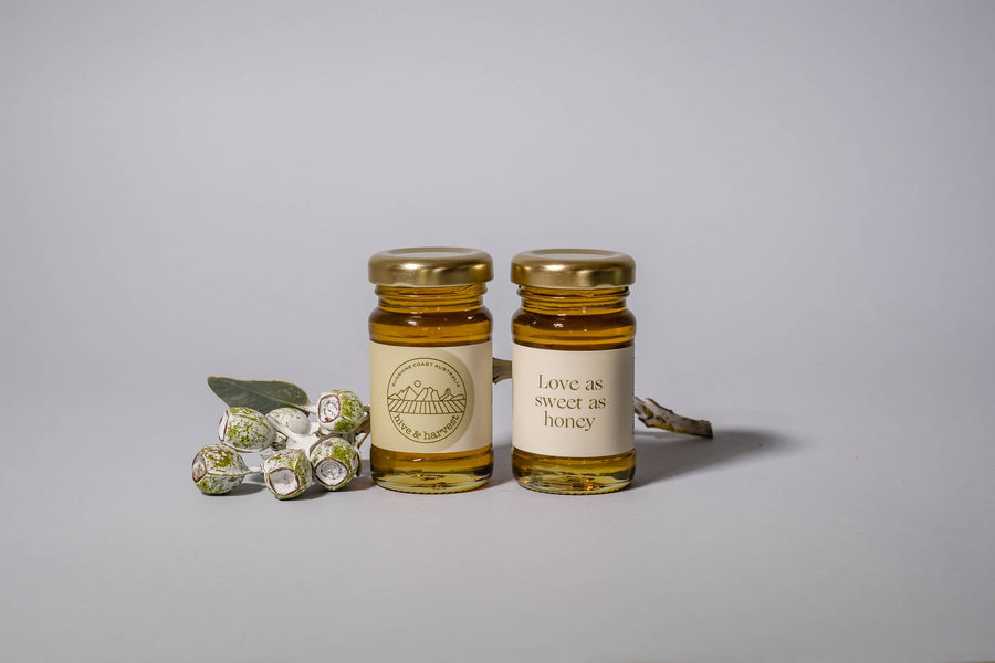 Bespoke Label - Organic Honey Jar Wedding Favours or Bonbonniere
