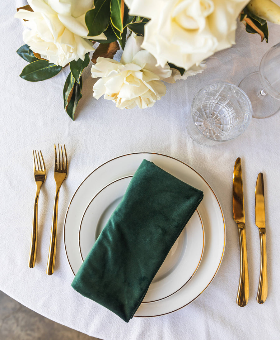 Emerald Green & Gold Styled Tablescape Package