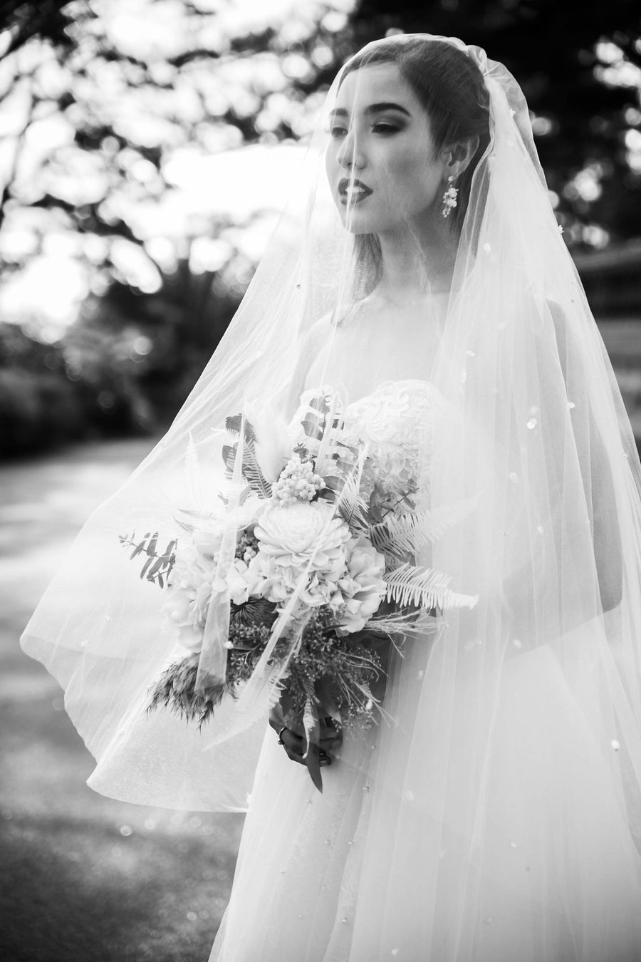 STARDUST – Two tier veil with sequin and pearls