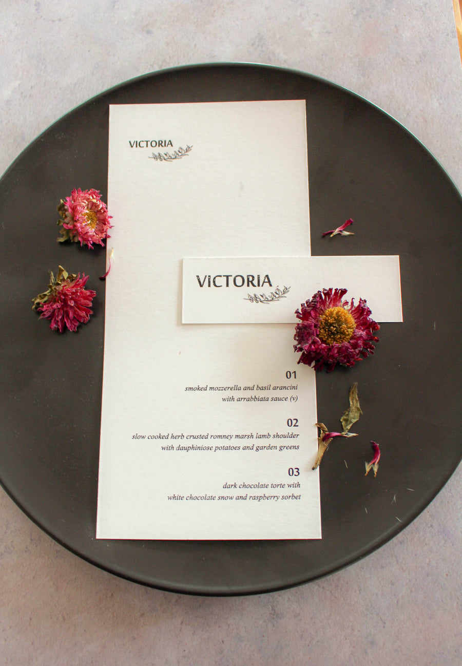 Victoria DL menu