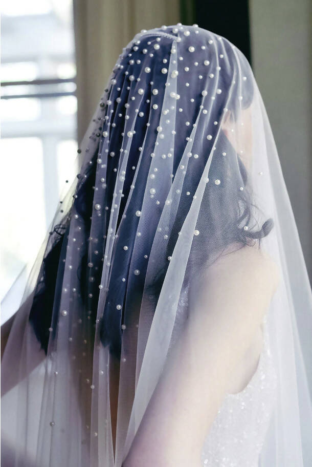 MARIBEL II | Drop Veil with Pearls