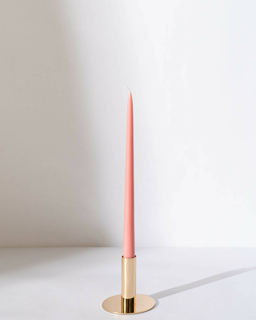 CORAL PINK TAPER CANDLE