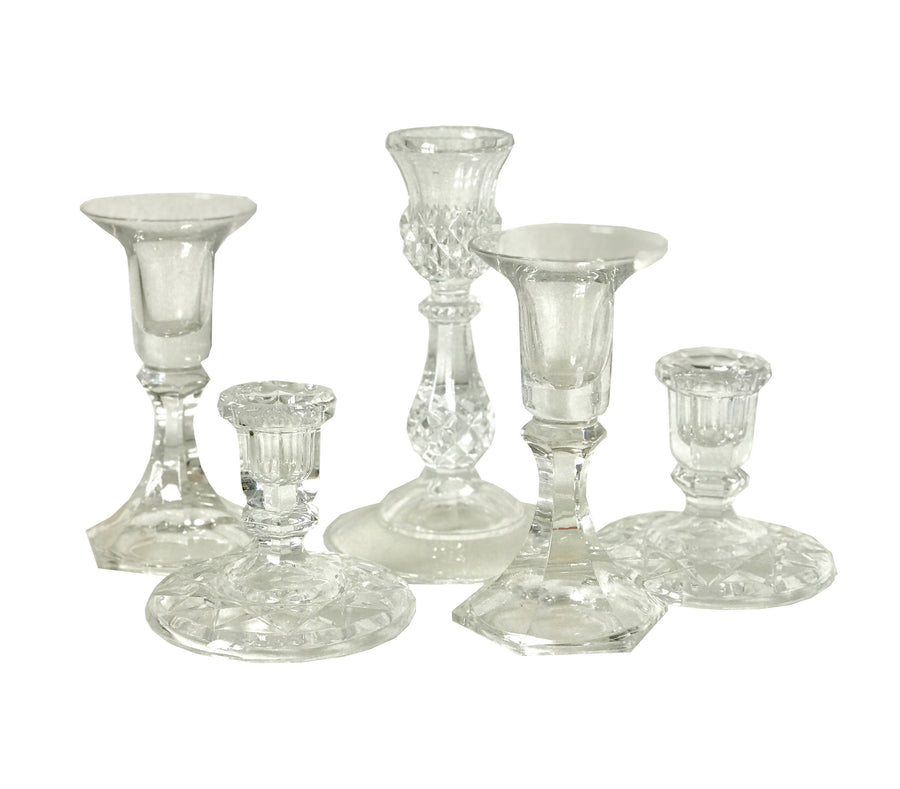 Crystal Candlesticks Holders Hire