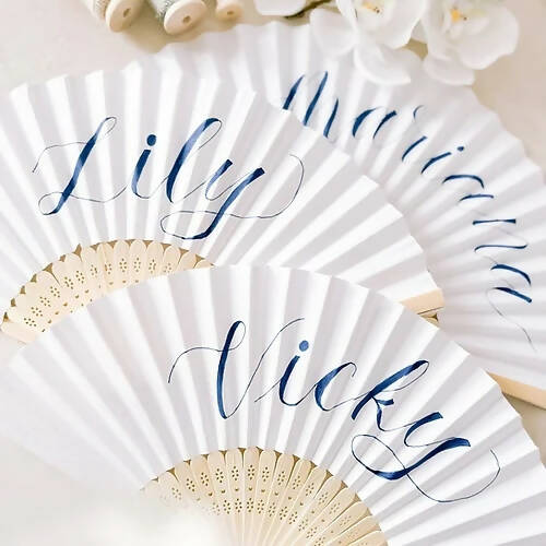 Personalised Calligraphy Paper Fans