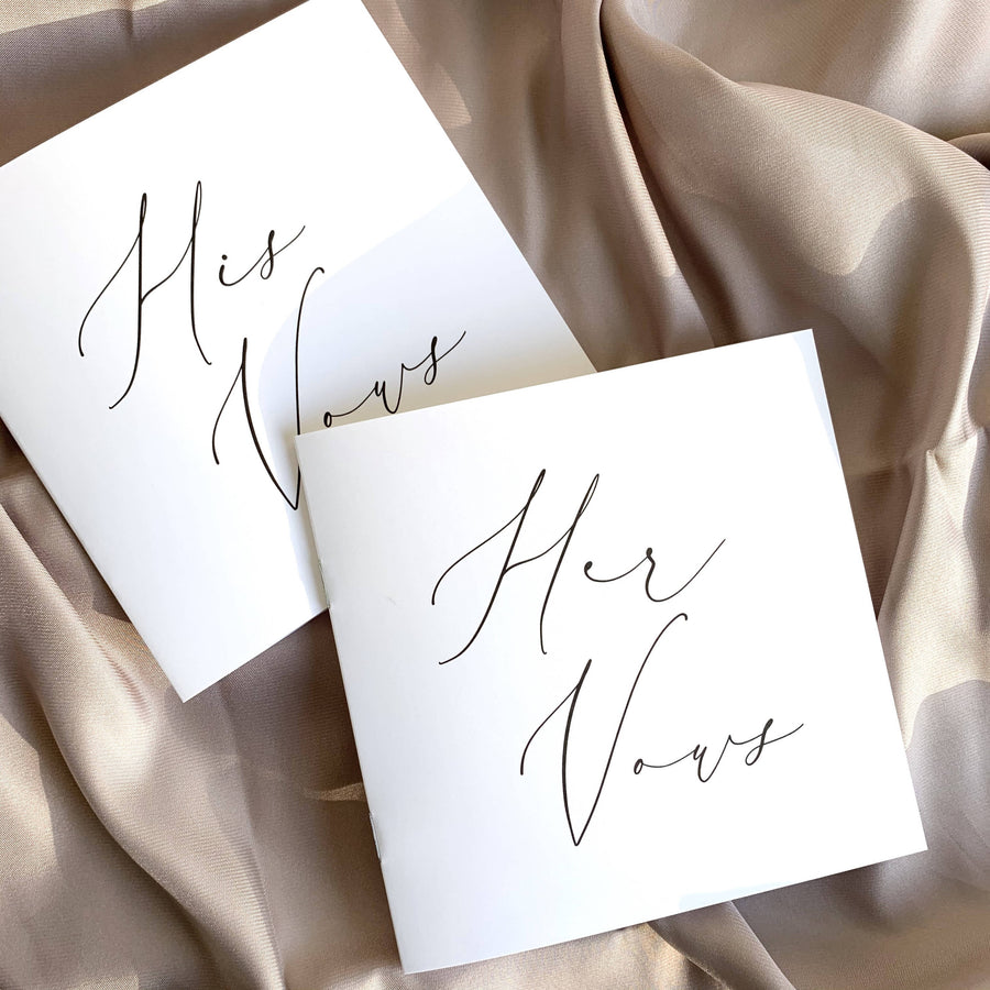 Wedding Vow Booklets for Day of Wedding | His Vows + Her Vows