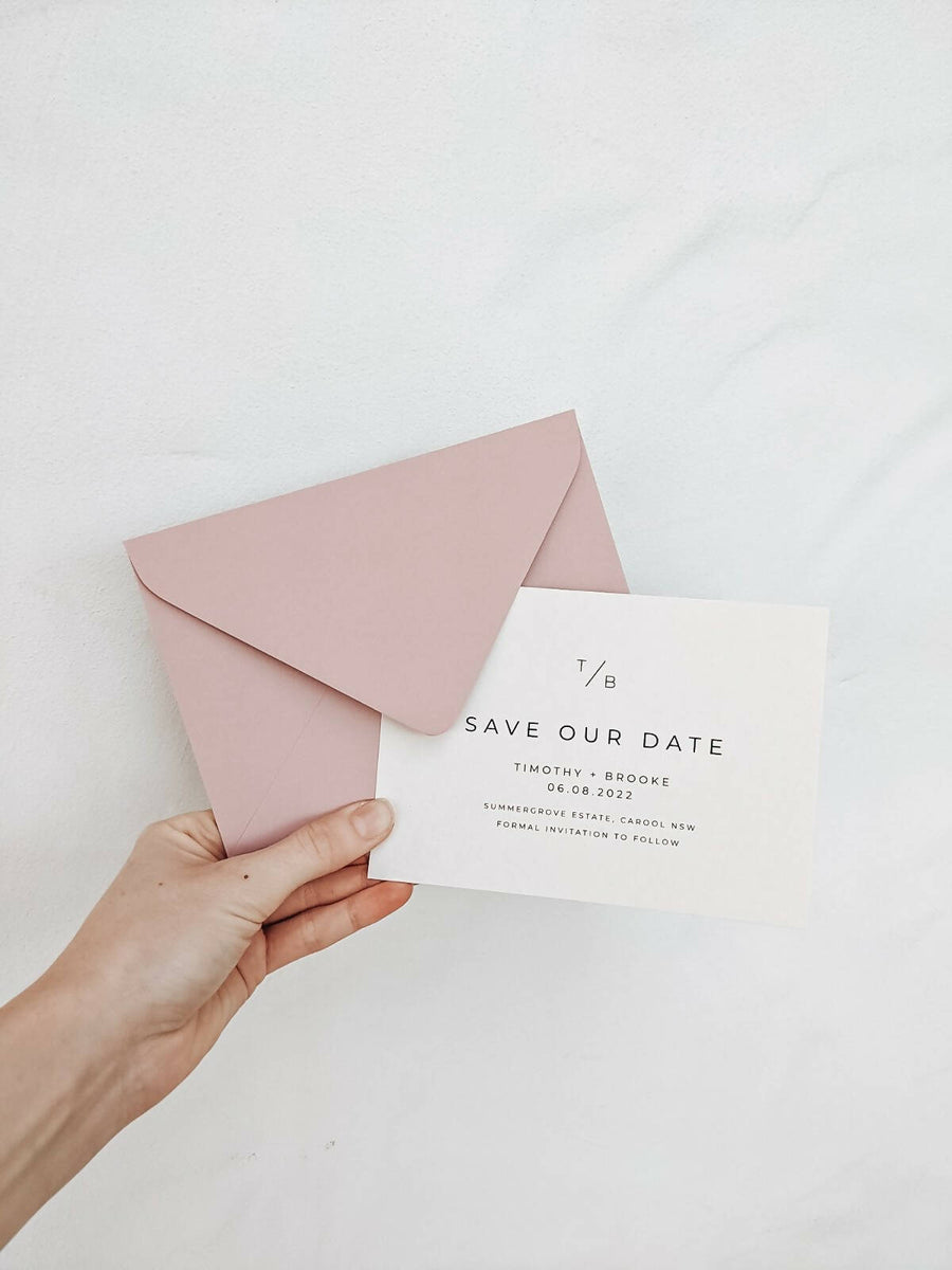 Save the Date card (ALANA, RUBY)
