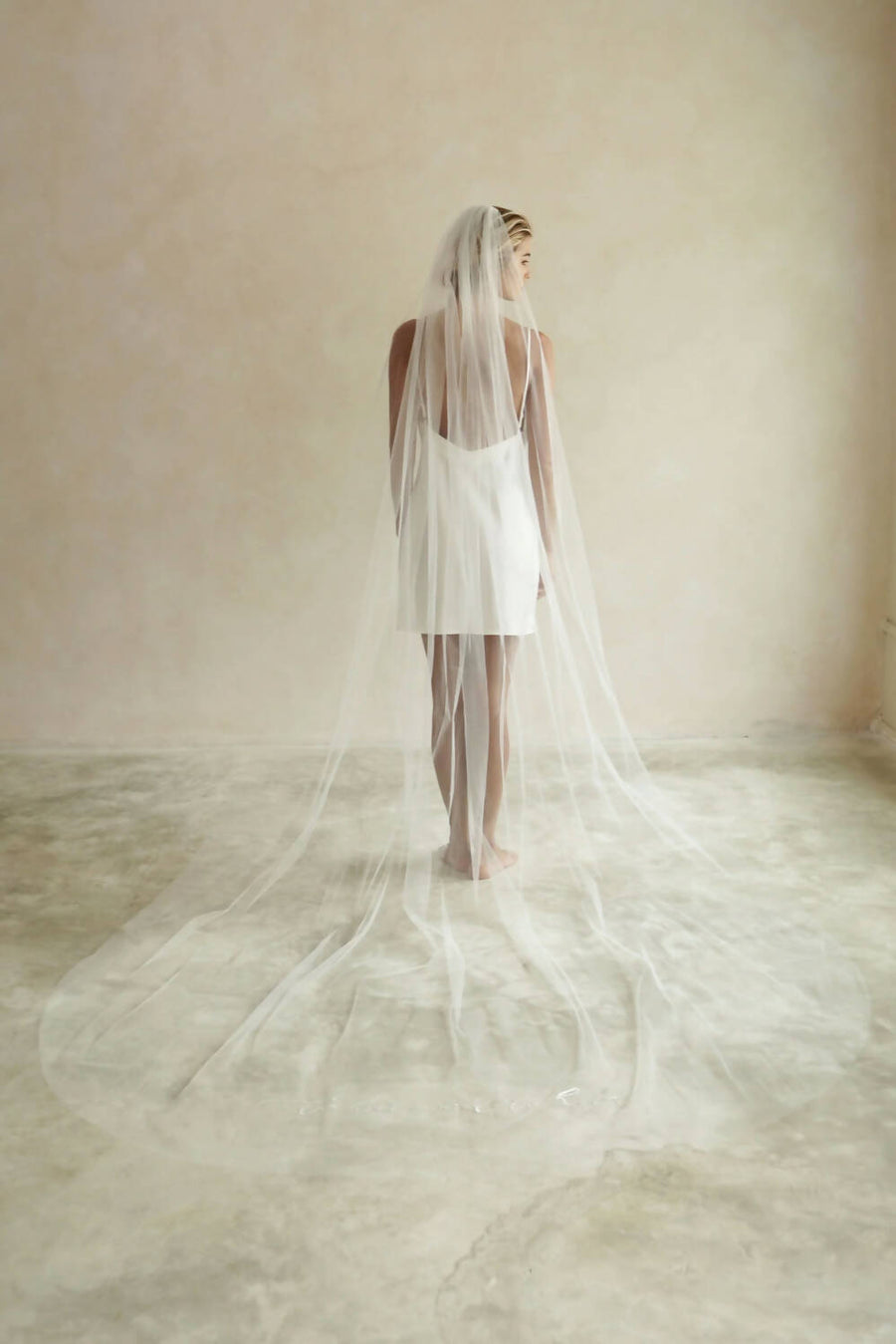 TO HAVE AND TO HOLD I | One Tier Embroidered Veil in Cathedral Length