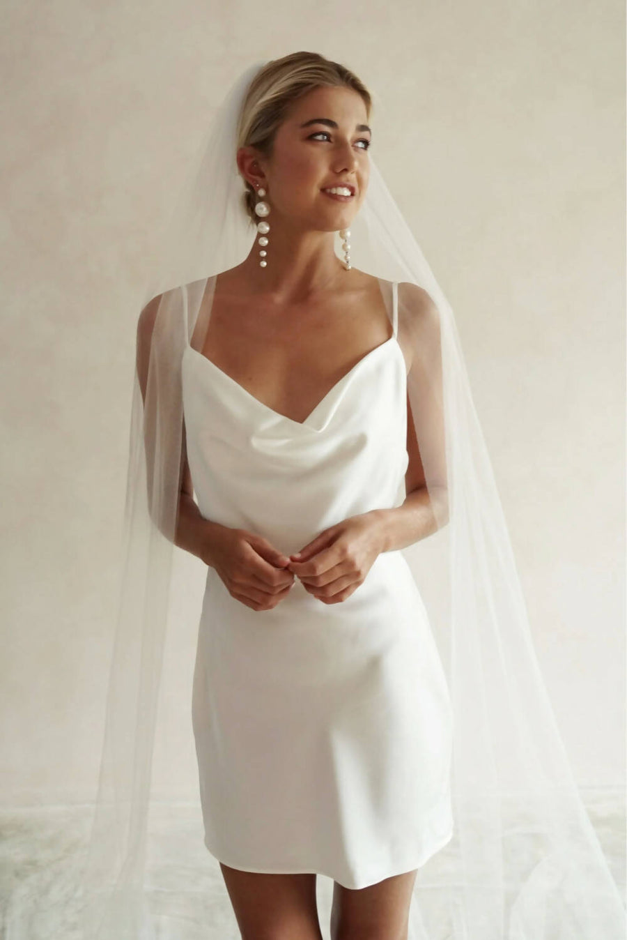 TOGETHER FOREVER I | One Tier Embroidered Veil in Cathedral Length